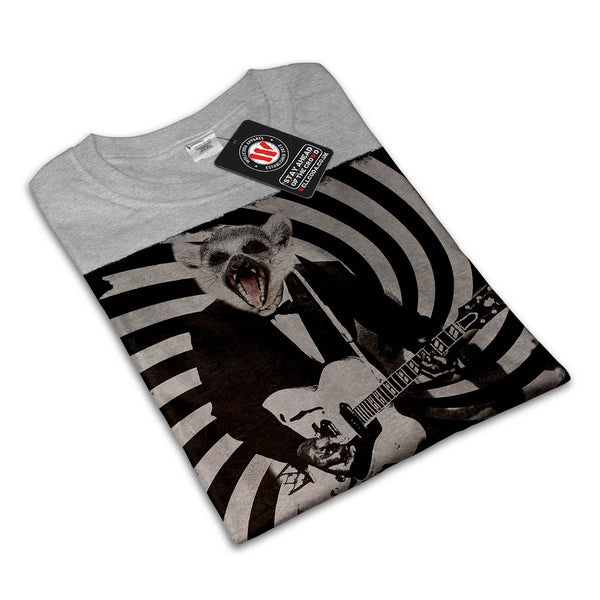 Rock Music Raccoon Mens T-Shirt