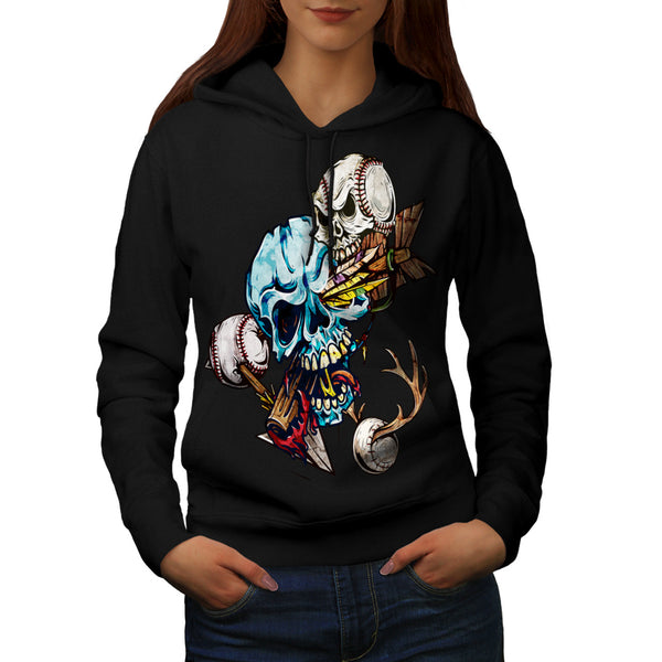 Skull Festival Art Womens Hoodie