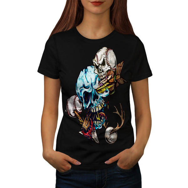 Skull Festival Art Womens T-Shirt