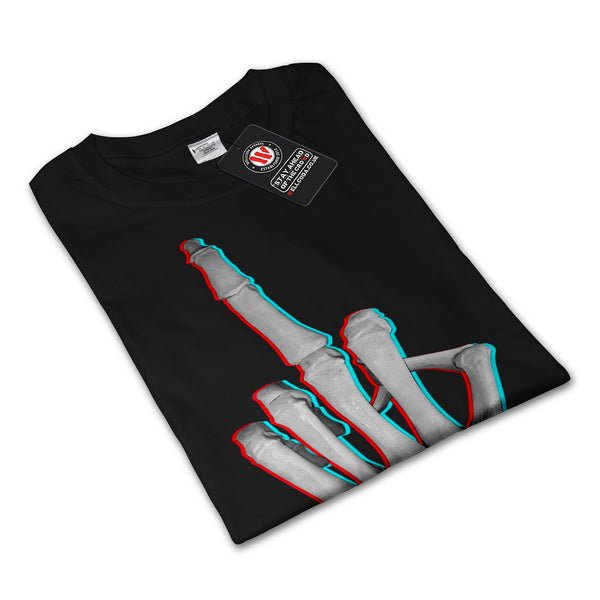 Middle Finger Hand Womens Long Sleeve T-Shirt