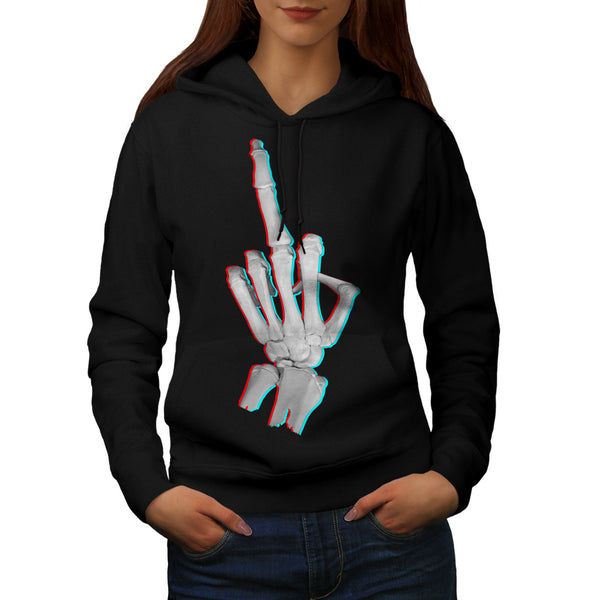 Middle Finger Hand Womens Hoodie