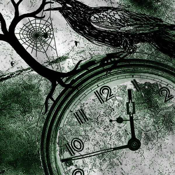 Crow Clock Time Old Womens Hoodie