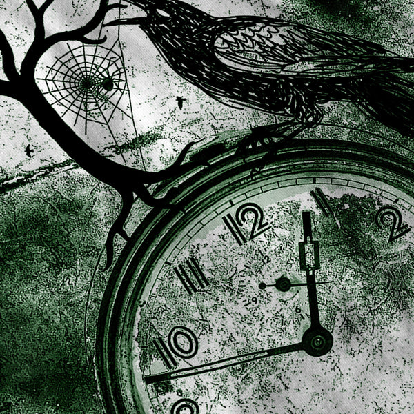 Crow Clock Time Old Womens Long Sleeve T-Shirt