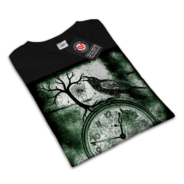 Crow Clock Time Old Mens T-Shirt