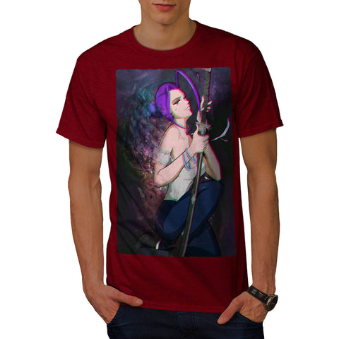 Anime Girl Fighter Mens T-Shirt