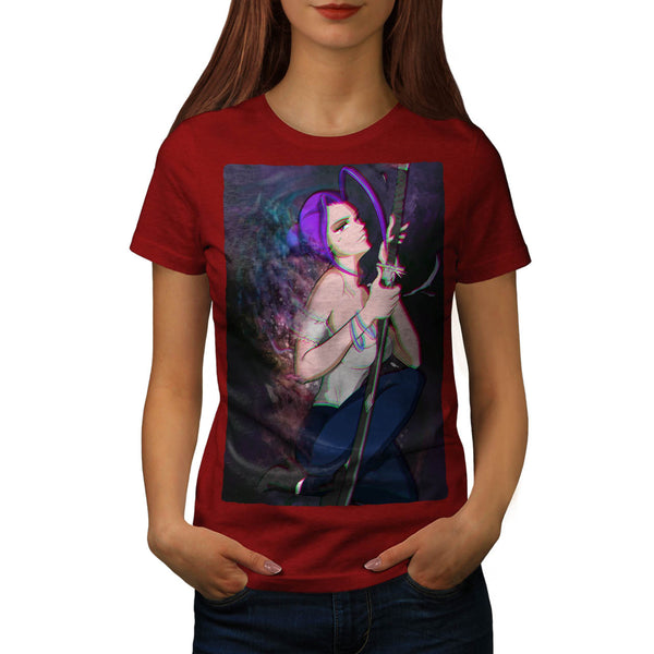 Anime Girl Fighter Womens T-Shirt