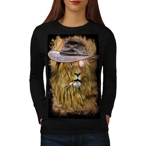 Safari Lion Animal Womens Long Sleeve T-Shirt