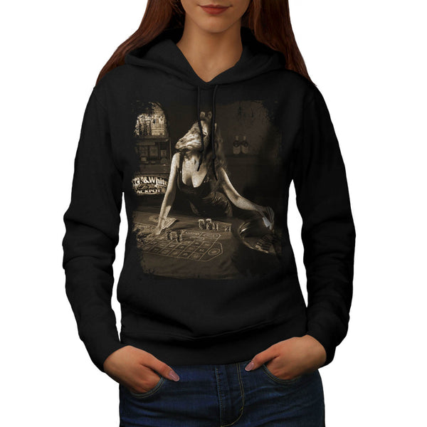 Giraffe Casino Play Womens Hoodie