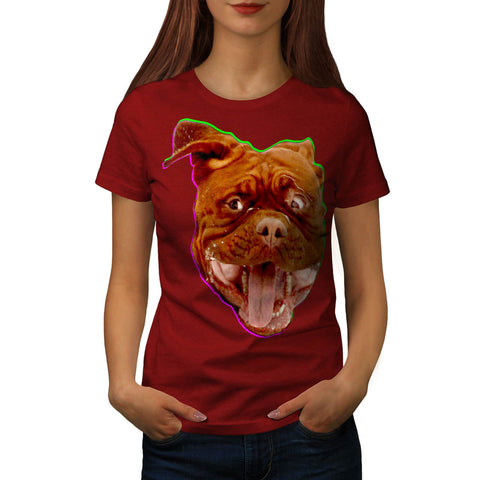 Funny Dog Emotion Womens T-Shirt