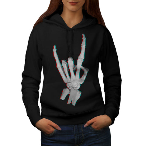 Skeleton Rock&Roll Womens Hoodie
