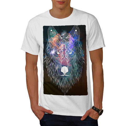 Hipster Wolf Head Mens T-Shirt