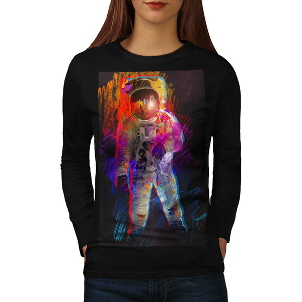 Spaceman Walk Moon Womens Long Sleeve T-Shirt