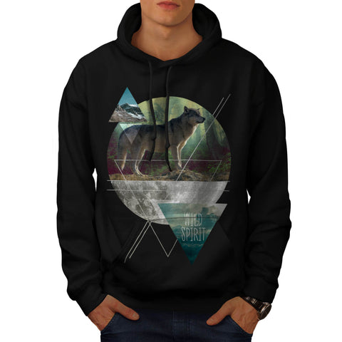 Wild Wolf Spirit Mens Hoodie