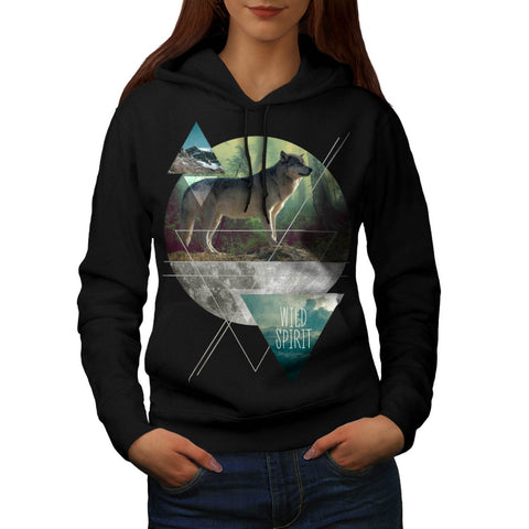 Wild Wolf Spirit Womens Hoodie