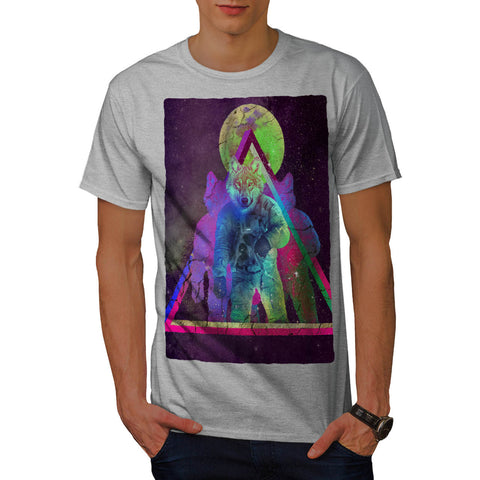 Astronomical Wolf Mens T-Shirt