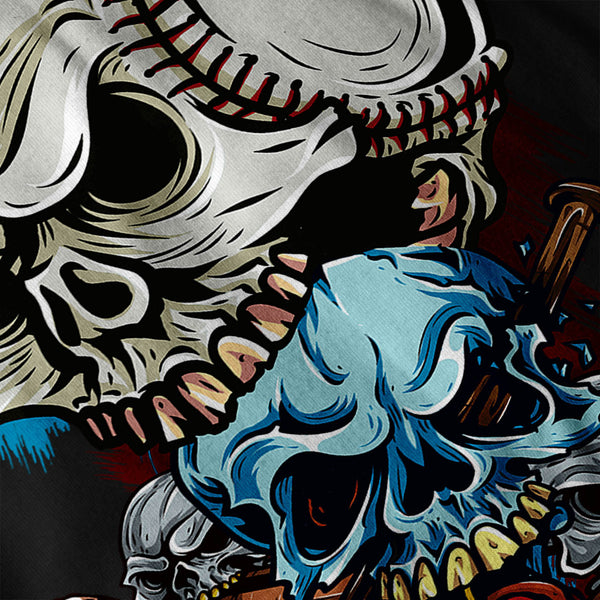 Skull Play Baseball Womens Hoodie