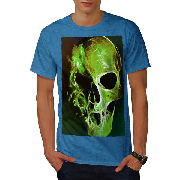 Skull Head Flame Art Mens T-Shirt