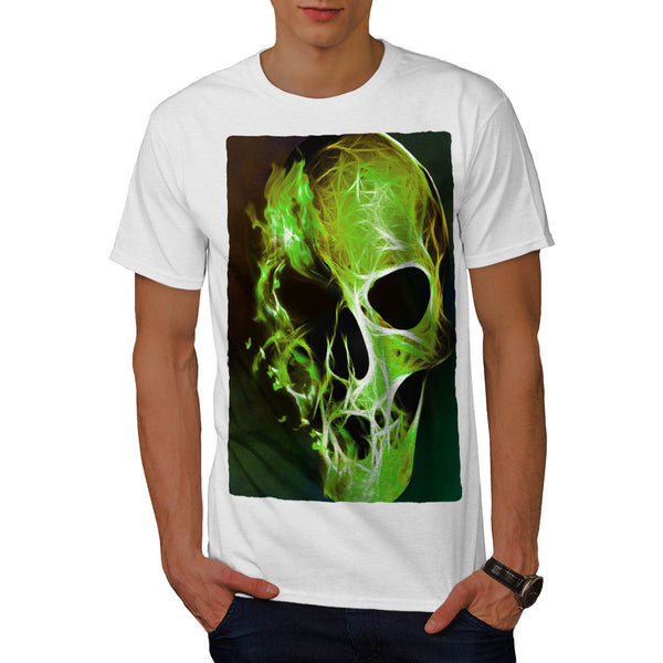 Skull Head Flame Art Mens T-Shirt