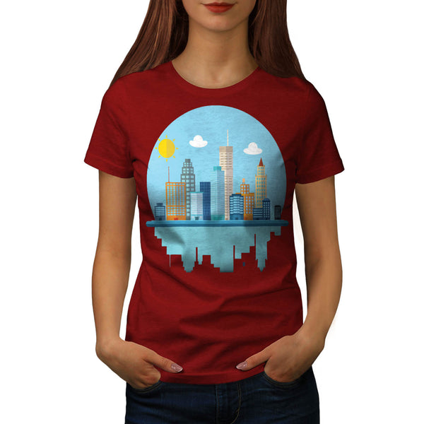 Sun City View Town Womens T-Shirt