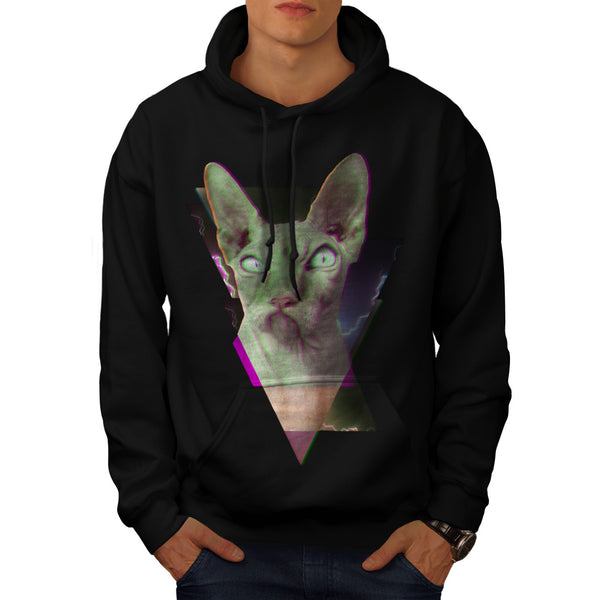 Psychedelic Kitten Mens Hoodie