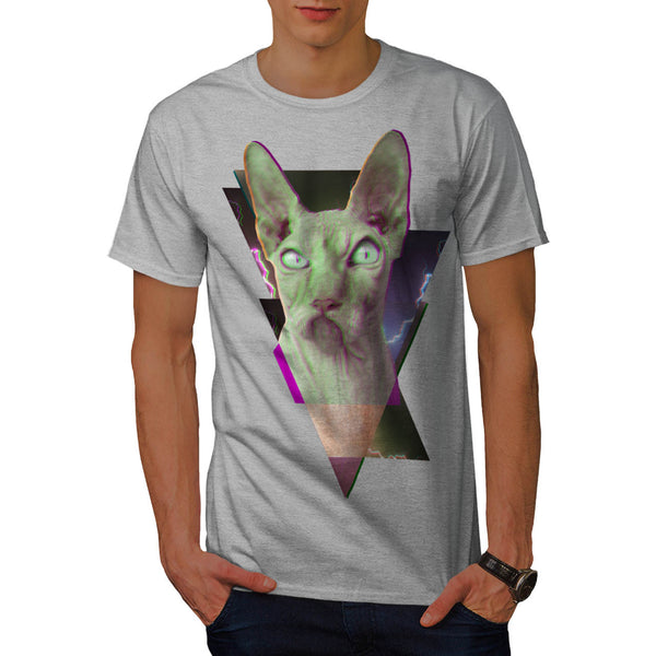 Psychedelic Kitten Mens T-Shirt