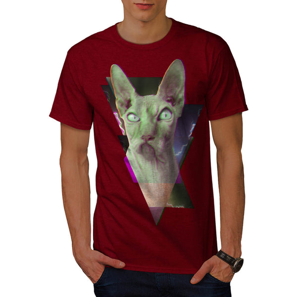 Psychedelic Kitten Mens T-Shirt