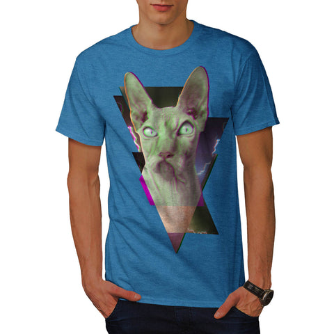 Psychedelic Kitten Mens T-Shirt