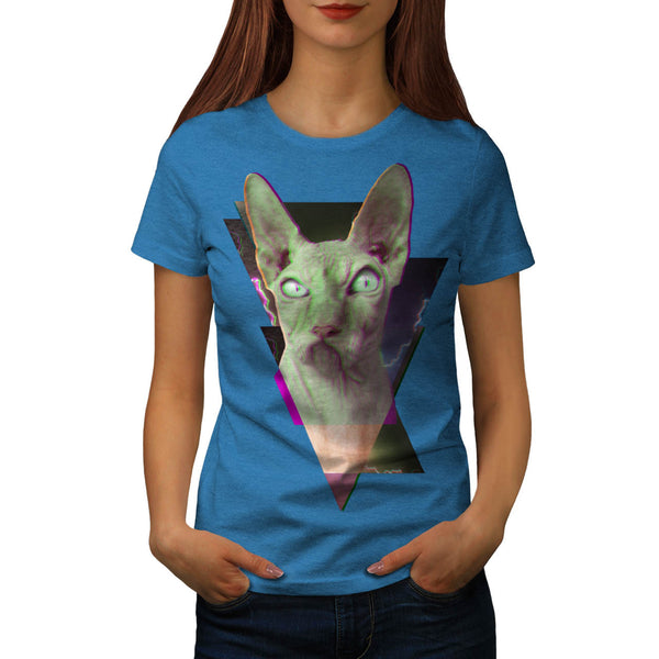 Psychedelic Kitten Womens T-Shirt