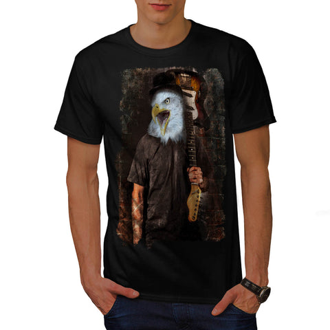 Eagle Playing Guitar Mens T-Shirt