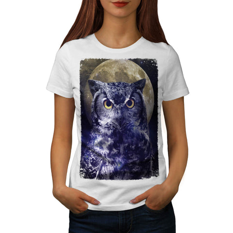 Owl Darkness Bird Womens T-Shirt