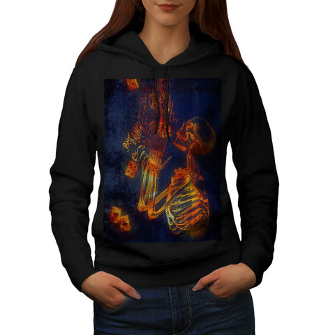 Casino Skeleton Womens Hoodie