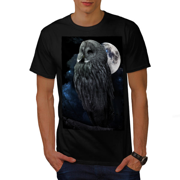Owl In Moonlight Mens T-Shirt
