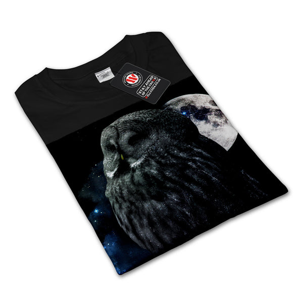 Owl In Moonlight Womens Long Sleeve T-Shirt