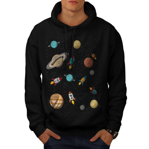 Rocket Space Landing Mens Hoodie