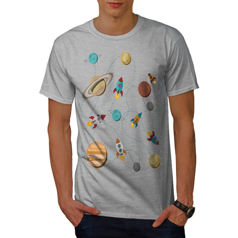 Rocket Space Landing Mens T-Shirt