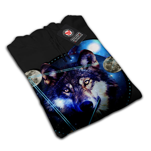 Wolf Outer Space Womens Hoodie