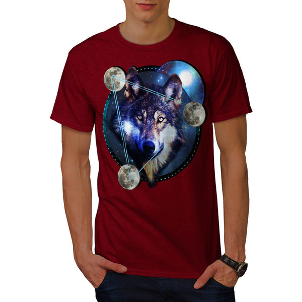 Wolf Outer Space Mens T-Shirt
