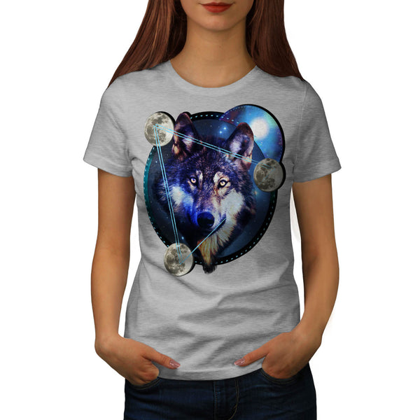 Wolf Outer Space Womens T-Shirt