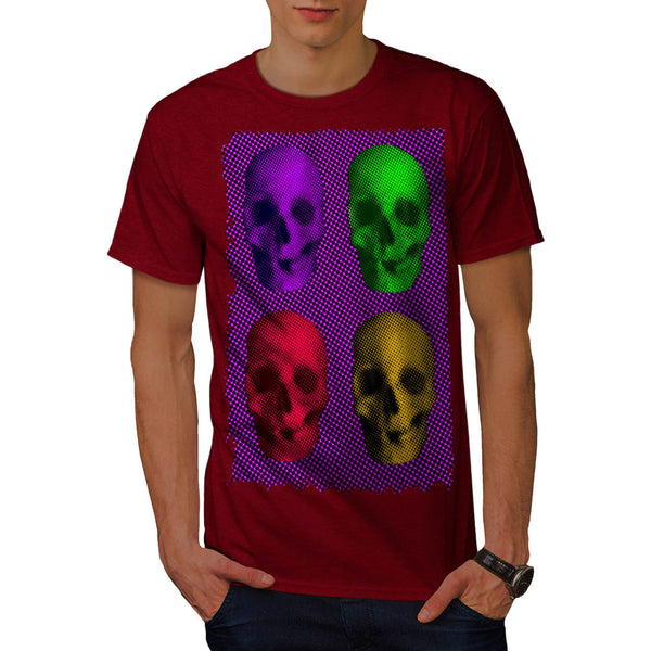Skull Glow Head Art Mens T-Shirt