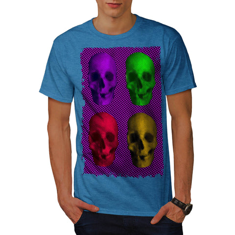Skull Glow Art Head Mens T-Shirt