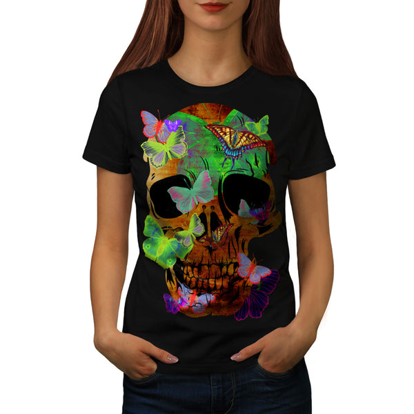 Skull Head Sugar Art Womens T-Shirt