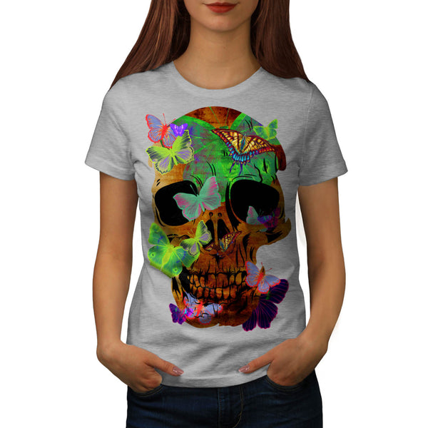 Skull Head Sugar Art Womens T-Shirt