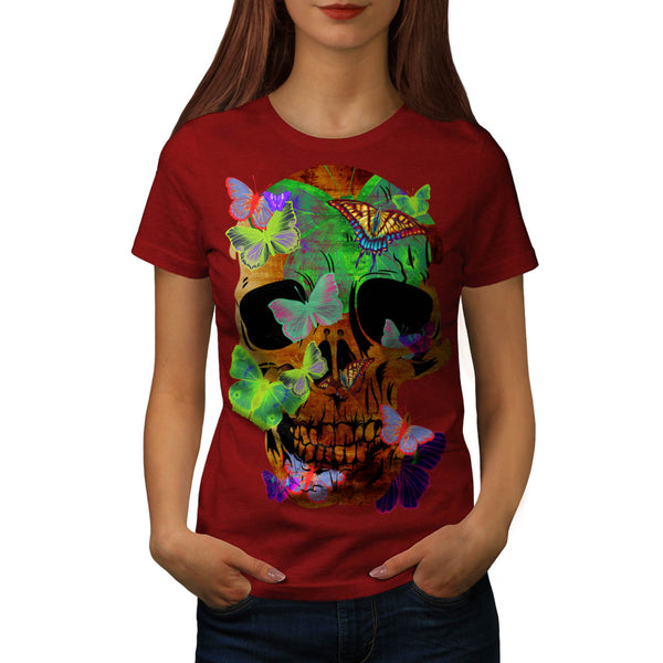 Skull Head Sugar Art Womens T-Shirt