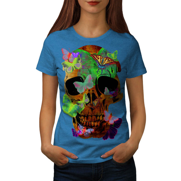 Skull Head Sugar Art Womens T-Shirt