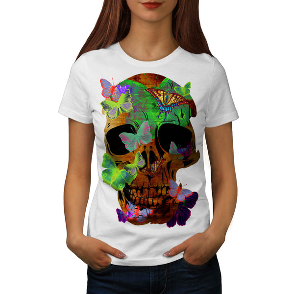 Skull Head Sugar Art Womens T-Shirt