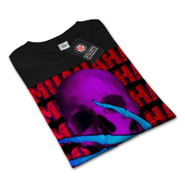 Skull Head Glow Art Mens Long Sleeve T-Shirt