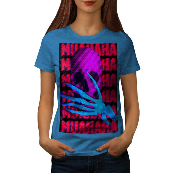 Skull Head Glow Art Womens T-Shirt