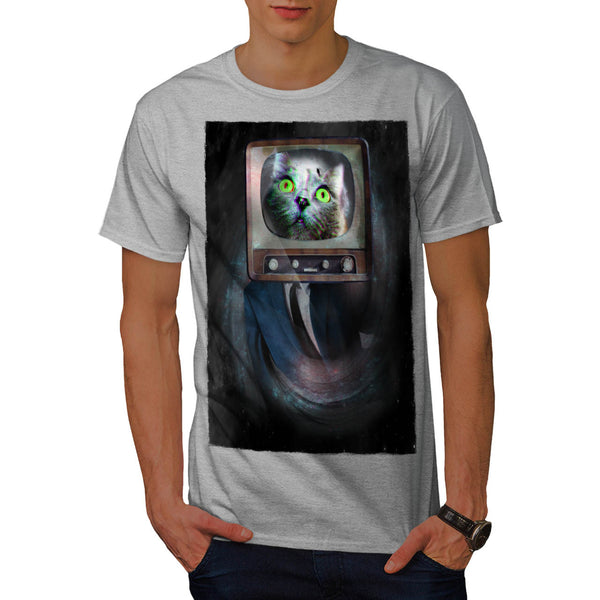 Cat Head Television Mens T-Shirt