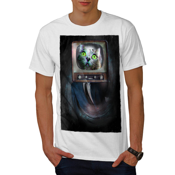 Cat Head Television Mens T-Shirt