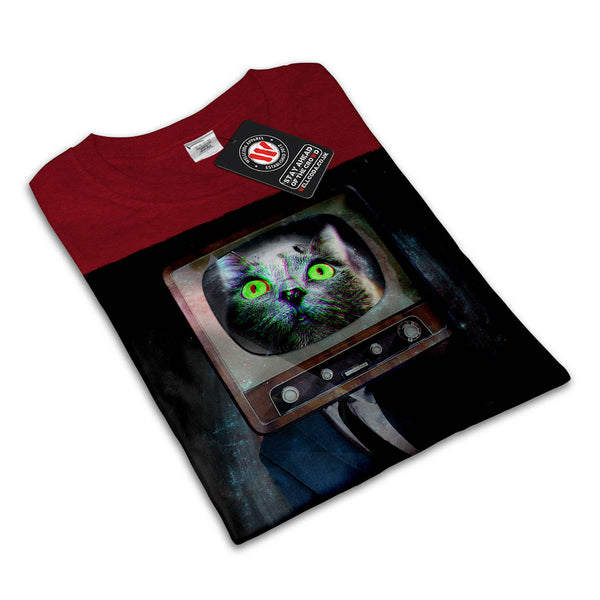 Cat Head Television Mens T-Shirt